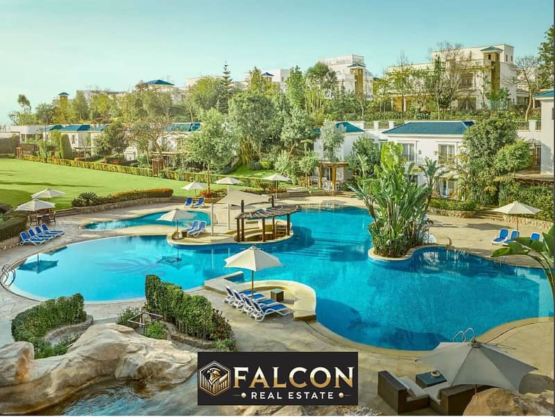 i Villa for sale 250m delivery within months double view land scape and pool in the prime location in Mountain View New Cairo with installments over7 0