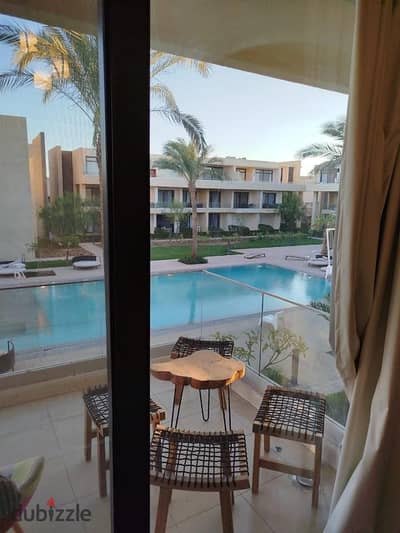 For sale, a fully furnished chalet in a prime location in the heart of El Gouna. Orascom Real Estate Development