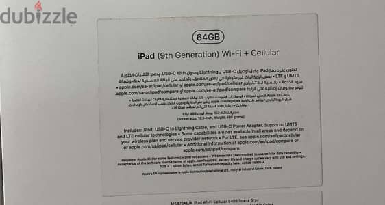 IPAD 9 WI-FI Cellular 100% Battery Valid Warranty