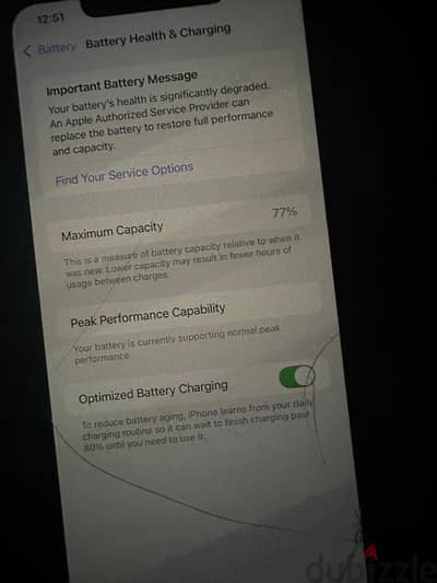 iphone xs max - used  battery 77%