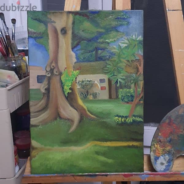 Oil painting landscape without frame 2