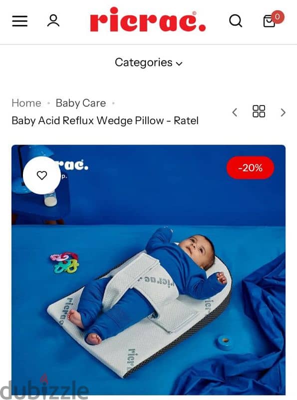 baby acid reflux wedge pillow مرتبة ارتجاع للرضع 3