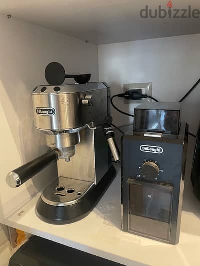 Delonghi  dedica coffee machine +Delonghi Kg 79 grinder