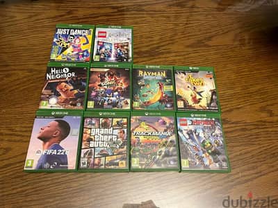 10 Xbox games for sale استعمال خفيف جدا