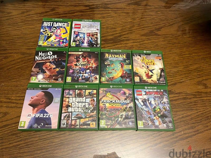 10 Xbox games for sale استعمال خفيف جدا 0