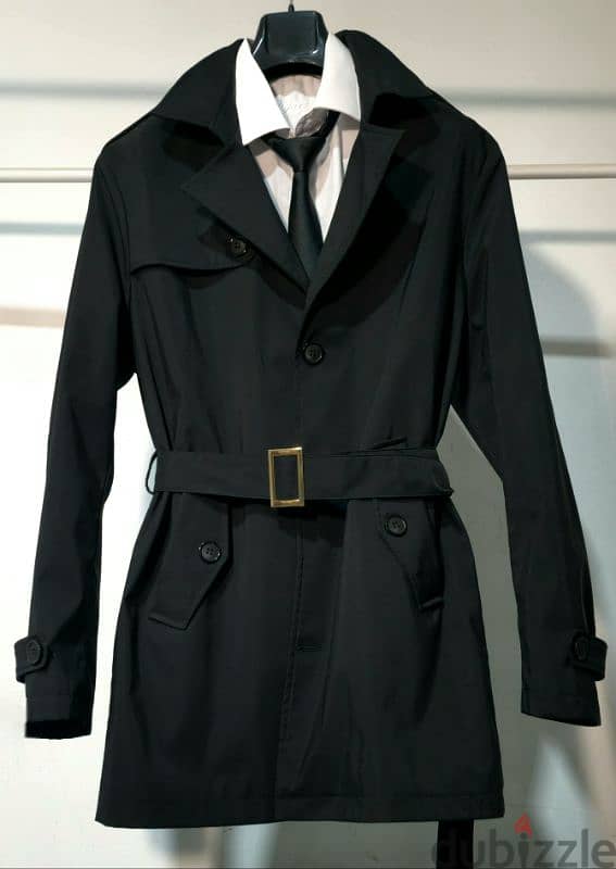 بالطو ترنش تصميم إيطالي جديد ستوك براند shein trench coat 4