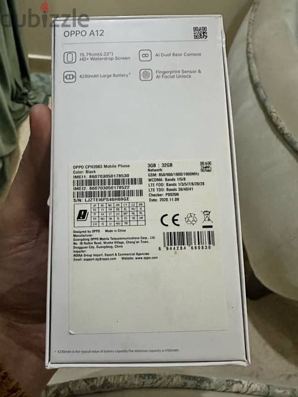 oppo a12 زيرو بدون خربوش 1