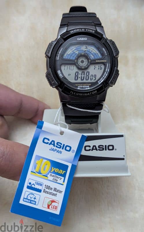 ساعة كاسيو Casio أصلية AE-1100W-AV بحالة الجديدة 0