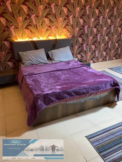 Furnished apartment for rent in Al-Rehab City 2, next to the Eastern Market, ground floor without garden, in the condition of the first residential, m