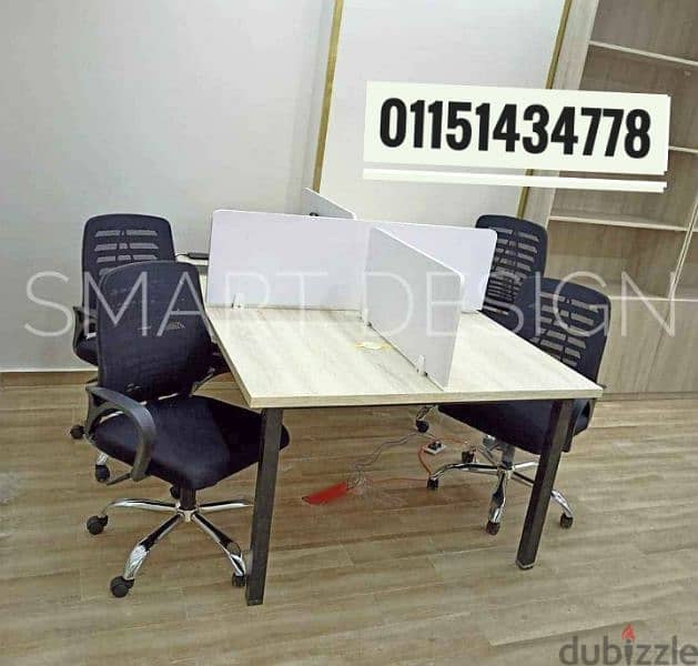 وحدات خلية عمل ورك استيشنWork Station بارتيشن Partition خشب mdf اسباني 0