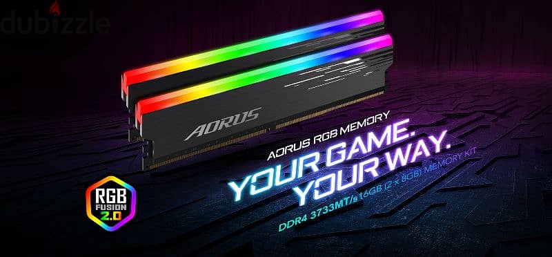 AORUS RGB Memory 32GB ‏(2x8GB)‏ 3600MHz + (2x8GB)3733 MHz 3