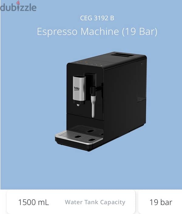 Beko - Espresso coffe machine 19 bar  ماكينه قهوه اسبريسو - بيكو 0