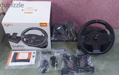 PXN V900 Game Steering Wheel For PlayStation/Xbox/Switch/PC With Pedal