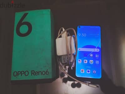 oppo reno 6 used  /  اوبو رينو 6  مستعمل للبيع  مع الكارتونه والشاحن