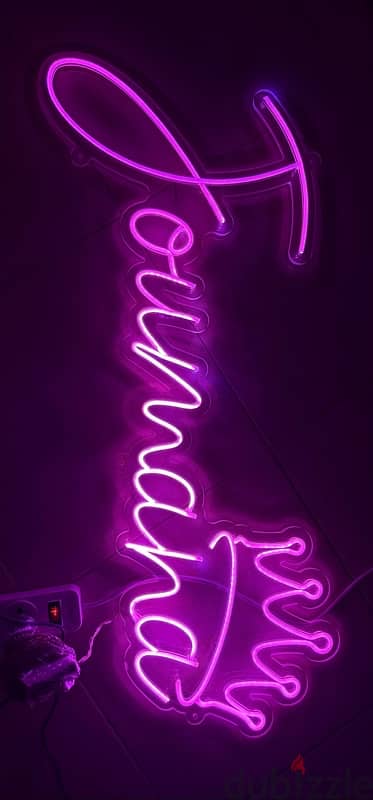 named customised neon sign