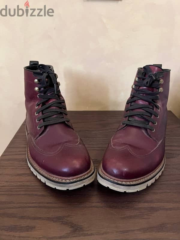 Timberland Leather Maroon Boots (44) 2