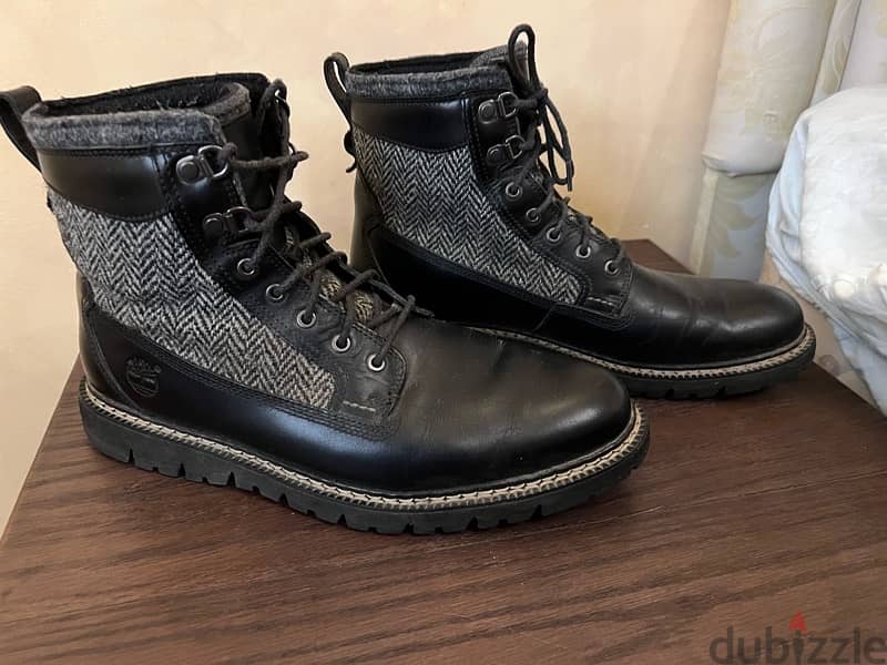 Timberland Leather/Wool Black Boots (44) 1