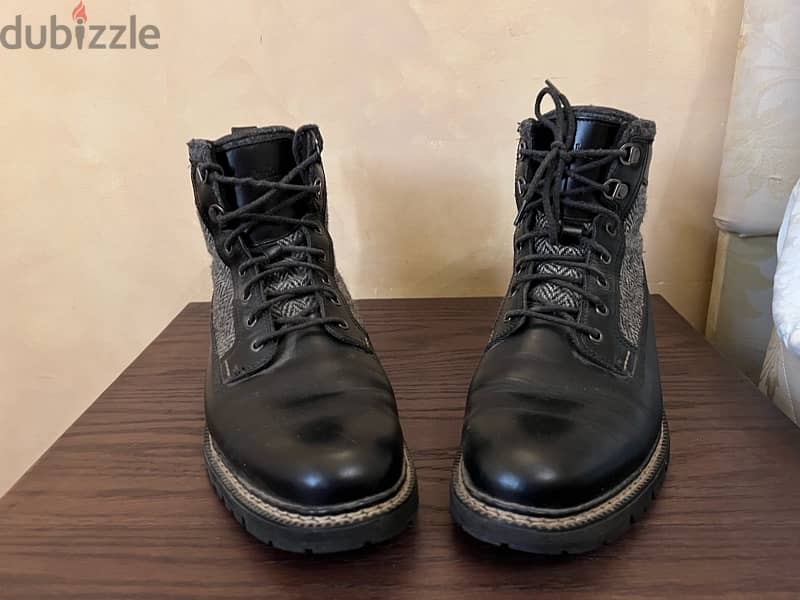 Timberland Leather/Wool Black Boots (44) 2