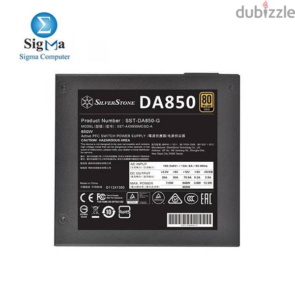 SilverStone DA850 850W 80+ Gold Fully Modular PSU 6