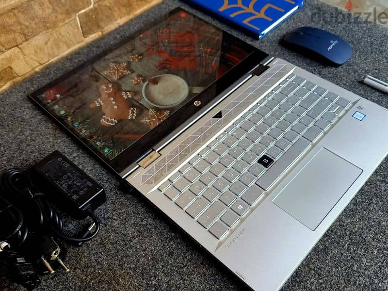 HP Pavilion FHD ips 14"|  أشيك لابتوب تاتش الجيل الثامن زيرو بمشتملاتة 6