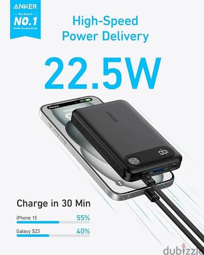 Anker Power Bank, 10,000mAh, 22.5W Max Out