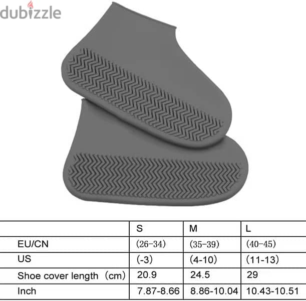 حامي حذاء سيليكون مقاوم للمطر والتزحلق 3