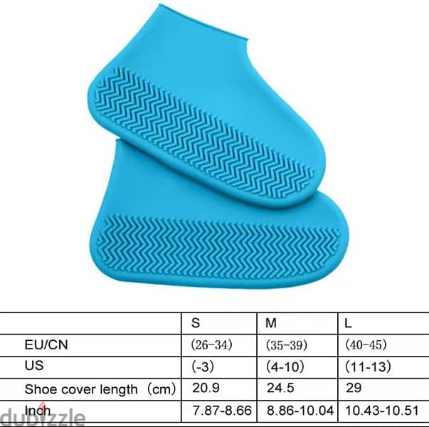 حامي حذاء سيليكون مقاوم للمطر والتزحلق 5