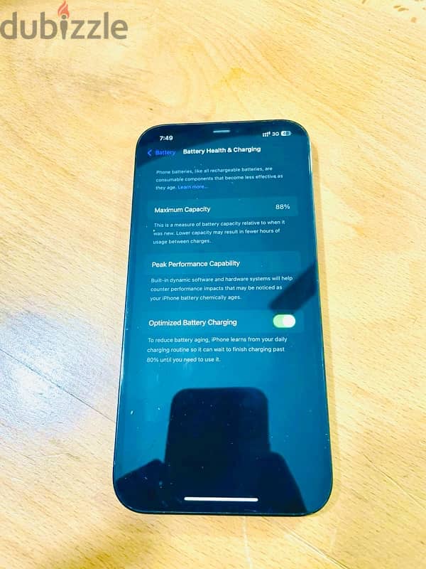 ايفون 12برو ماكس 256جيجا بطاريه 88% 0
