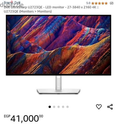 Dell 4k IPS 27 inch Monitor شاشة حالة ممتازة عالية النقاء والالوان