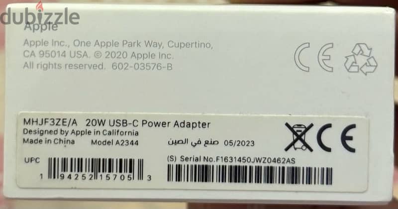 Original Apple USB-C 20W Adapter (new and sealed) 2