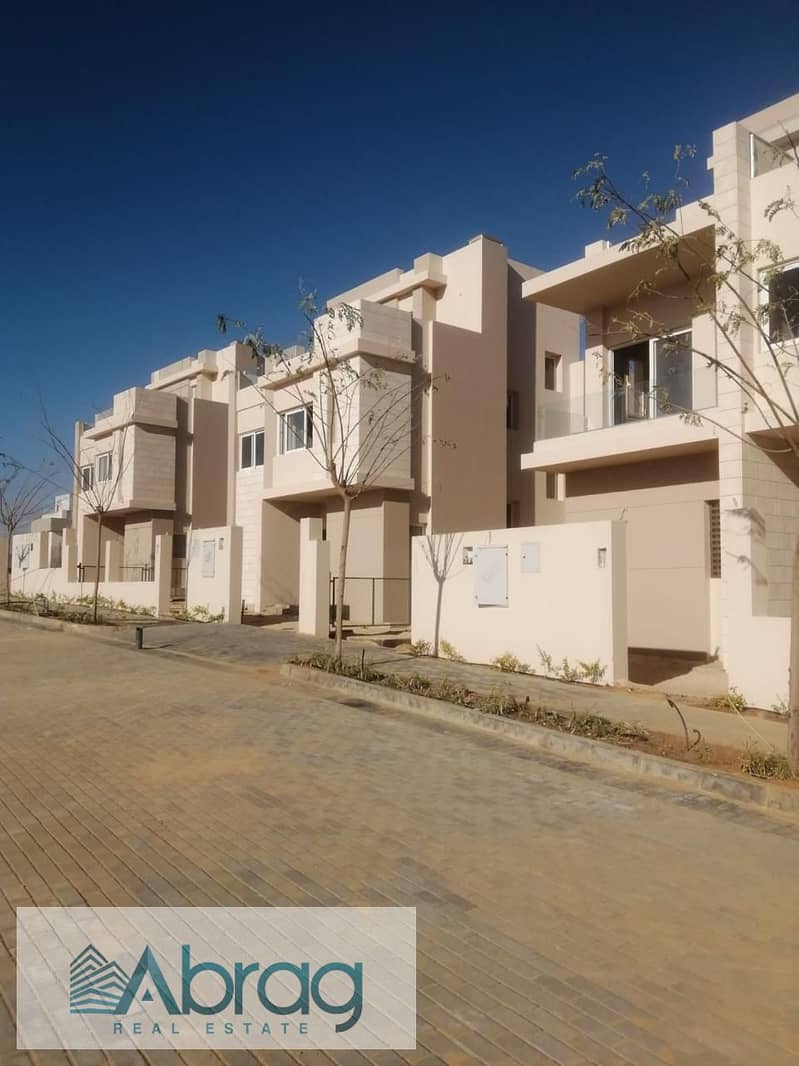 For sale townhouse, 246 sqm, 9 months receipt, Tawny compound, in front of Al-Gezira Club, October 0