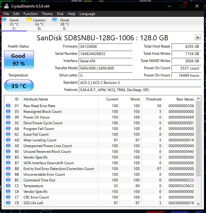 SanDisk SD8SN8U-1006 128GB M. 2 SATA SSD 2