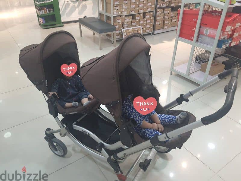 twin baby stroller zoom 0