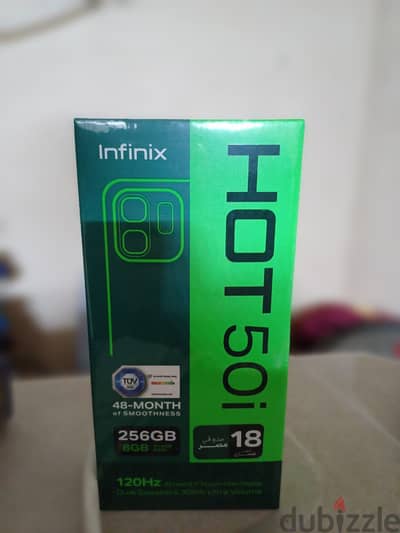 Infnix hot 50i 256 gb جديد العلبه متفتحش