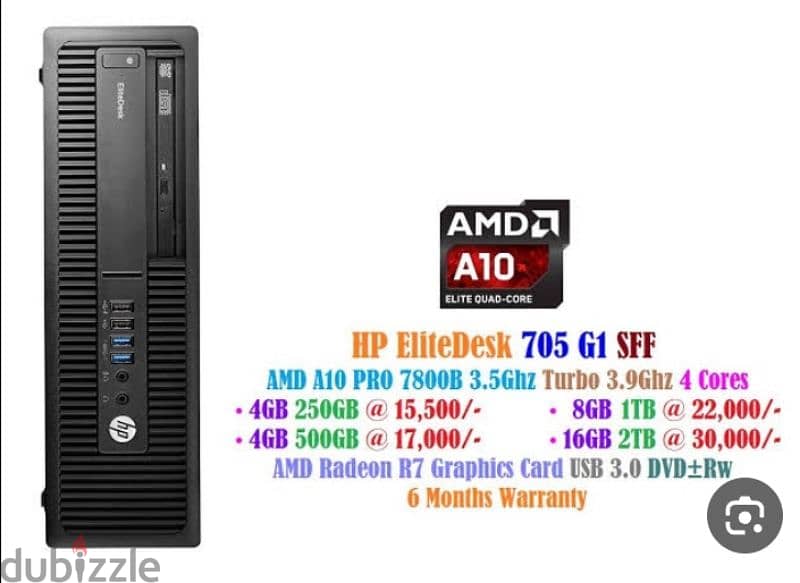 HP EliteDesk 705 G1 - SFF - A10 PRO-7800B 3.5 GHz - 8 GB - 500 GB 2