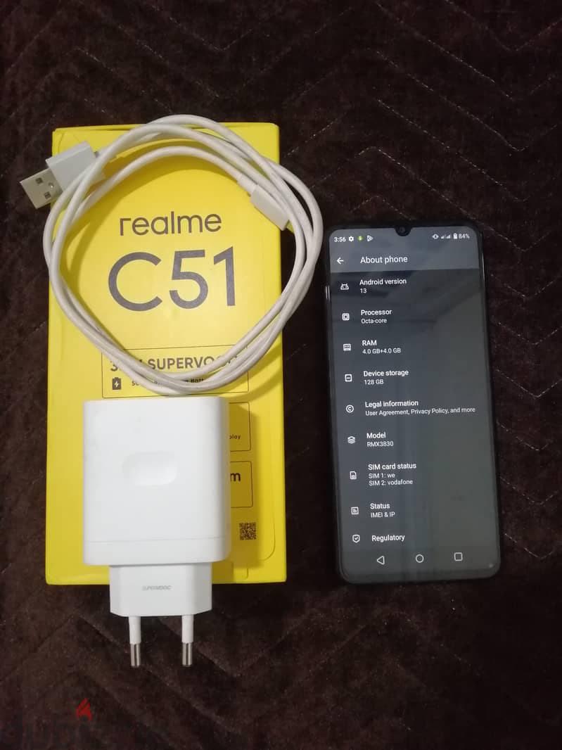 Realme C51 مساحة ١٢٨ ورام ٤. 2