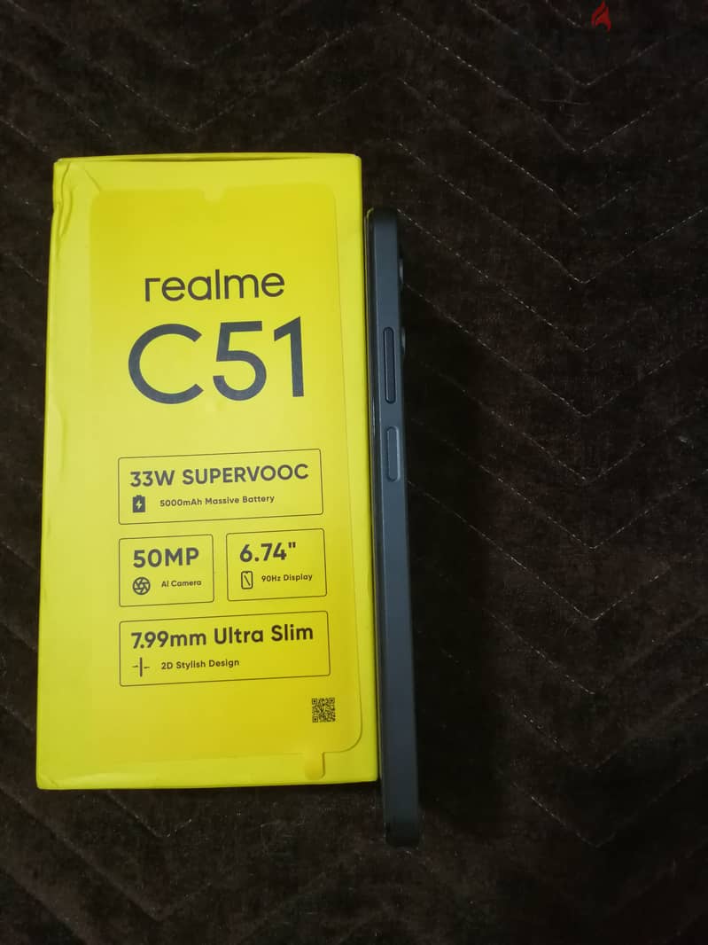 Realme C51 مساحة 128 / رام 4 5