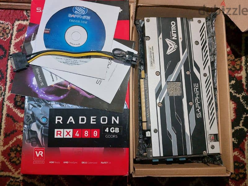 AMD SAPPHIER NITRO+ RADEON RX480 4G DDR5 RGB 3