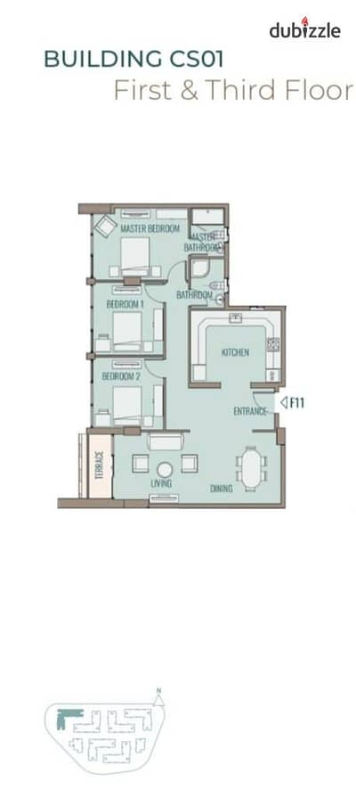 Apartment for sale in Rehab in EDEN project by Talaat Moustafa Group managed by Kempinski Hotels with a direct view of Rehab Club and Gardens