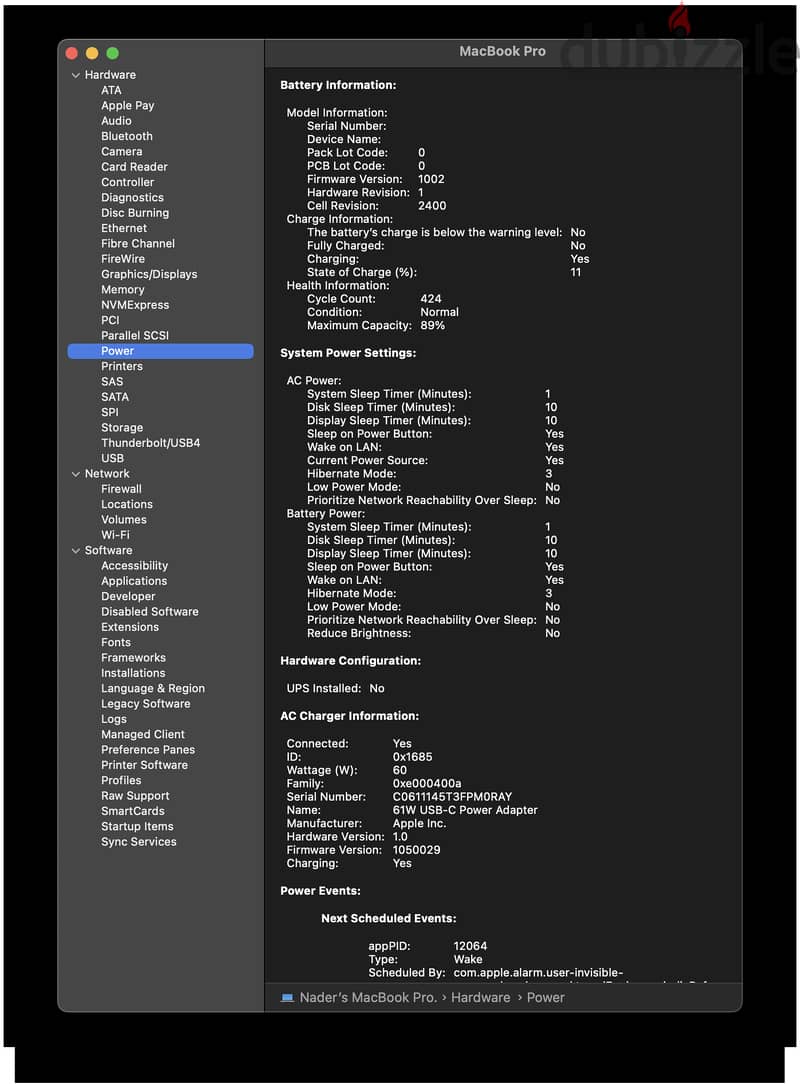 Macbook Pro M1 بطارية 89% + Magic Mouse 2 7