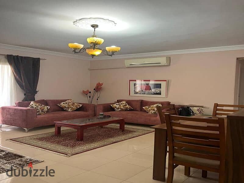 Furnished apartment for rent in Hadayek El Mohandiseen Compound, Sheikh Zayed, with a nice view, first floor 0