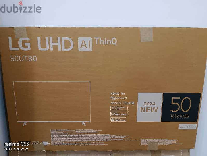 شاشة LG سمارت UHD  بدقة 4K من ال جي، 50 بوصة 1