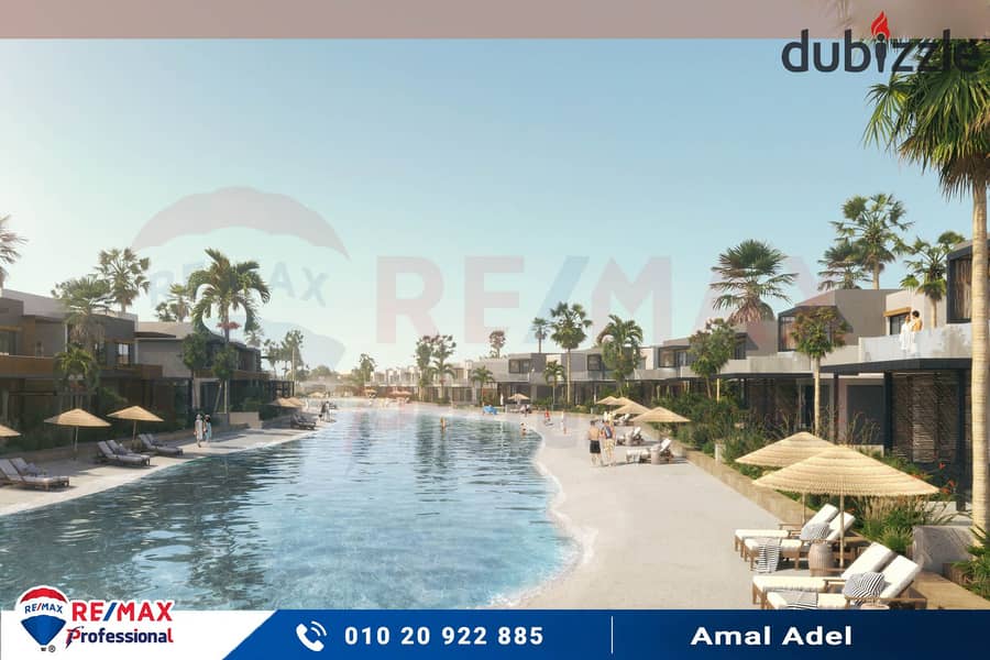 With a 5% down payment, own a villa directly on the lagoon in the most distinguished project in Ras Al-Hikma and with the longest repayment period 0