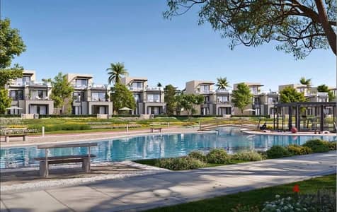 تاون هاوس للبيع فى كمبوند Garden Lakes بأكتوبر امام نادى الجزيرة - بمقدم 5% وتقسيط على 12 سنة بدون فوائد