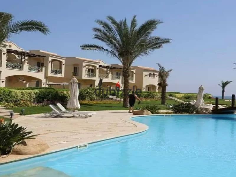 Chalet ready for inspection, fully finished, double view on the sea and lagoon in AL Ain Sokhna in La Vista Topaz with payment facilities 0