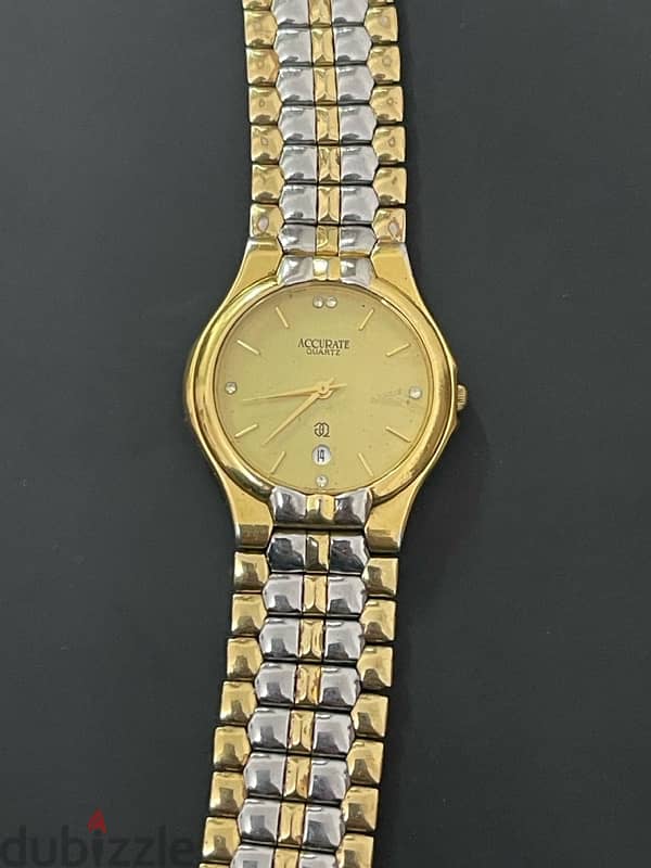 Accurate Watch Swiss Made Gold plated 22k اكيوريت 2