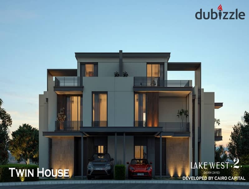 At an Attractive Price, Immediate Delivery Townhouse in LAKE WEST, Directly on Dahshur Link Road, in Front of BEVERLY HILLS. 0