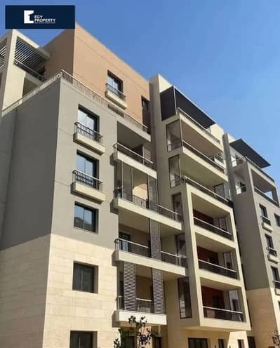 District 5 Crescent Walk Compound - New Cairo 6th Settlement Fully Finished Apartment For Sale With Prime Location And Installments Over 10 Years Own