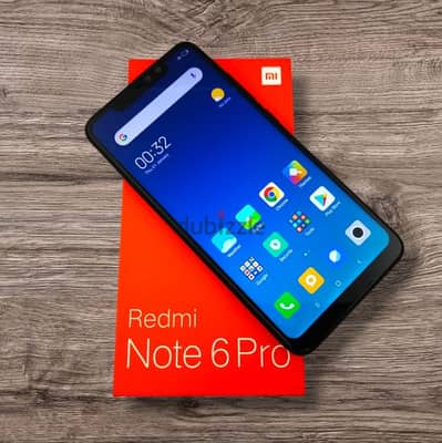 بالكرتونه والشاحن الاصلي والكتالوجات والضمان Xiaomi Redmi Note 6 Pro