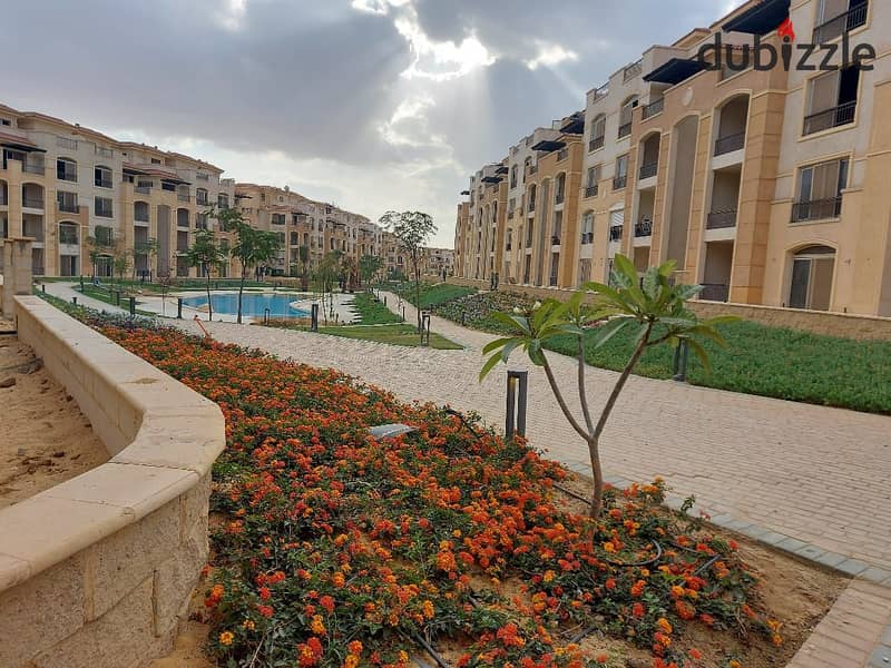 With the lowest down payment and installments, for sale, a 220-meter apartment, Ready To Move, and close to the swimming pool in Stone Residence, 0